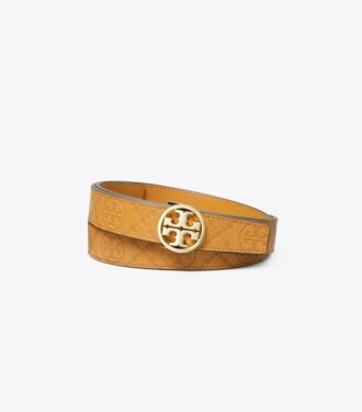 1″ Miller T Monogram Leather Belt