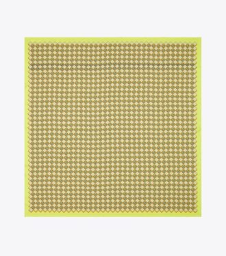 3d Checkered Logo Double-Sided Oversized Silk Square Scarf 3d Checkered Logo Double-Sided Oversized Silk Square Scarf