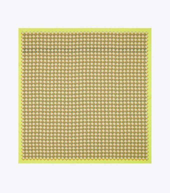 3d Checkered Logo Double-Sided Oversized Silk Square Scarf 3d Checkered Logo Double-Sided Oversized Silk Square Scarf