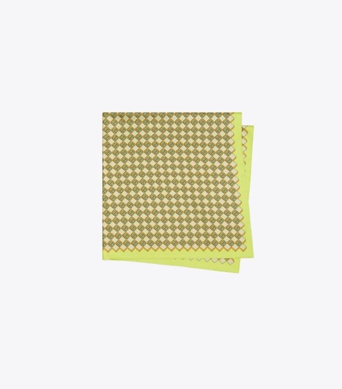 3d Checkered Logo Double-Sided Oversized Silk Square Scarf 3d Checkered Logo Double-Sided Oversized Silk Square Scarf