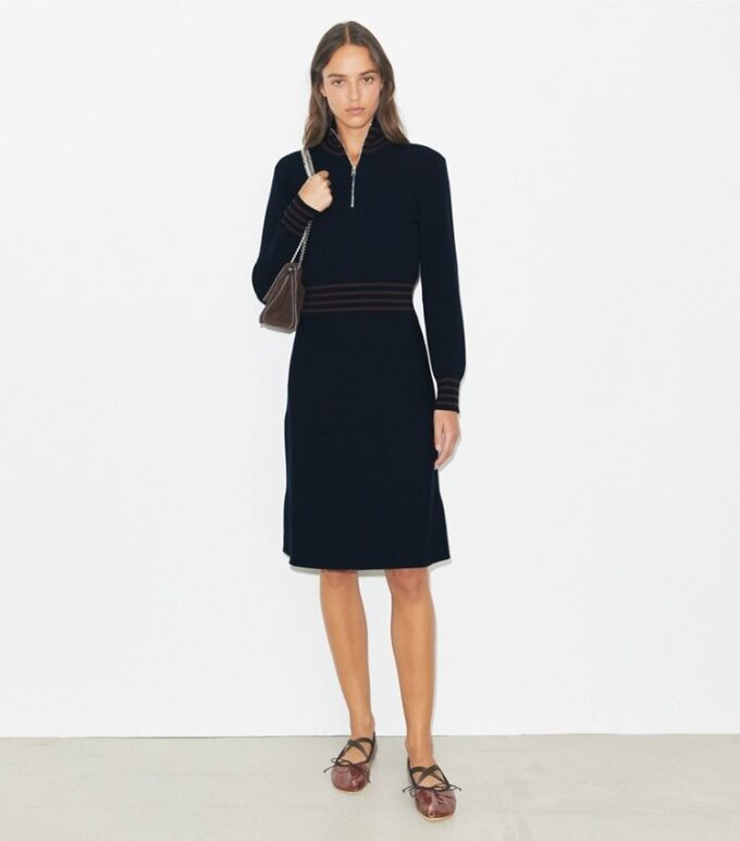 A-Line Turtleneck Zip Dress A-Line Turtleneck Zip Dress