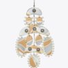 Abstract Beaded Chandelier Earrings