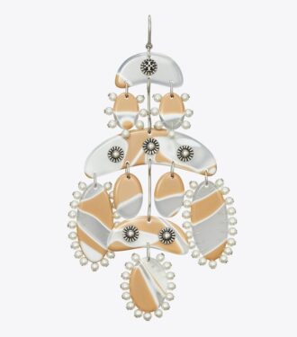Abstract Beaded Chandelier Earrings