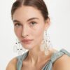 Abstract Beaded Chandelier Earrings