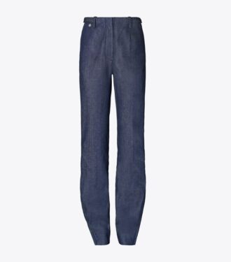 Ankle-Zip Cotton Jeans