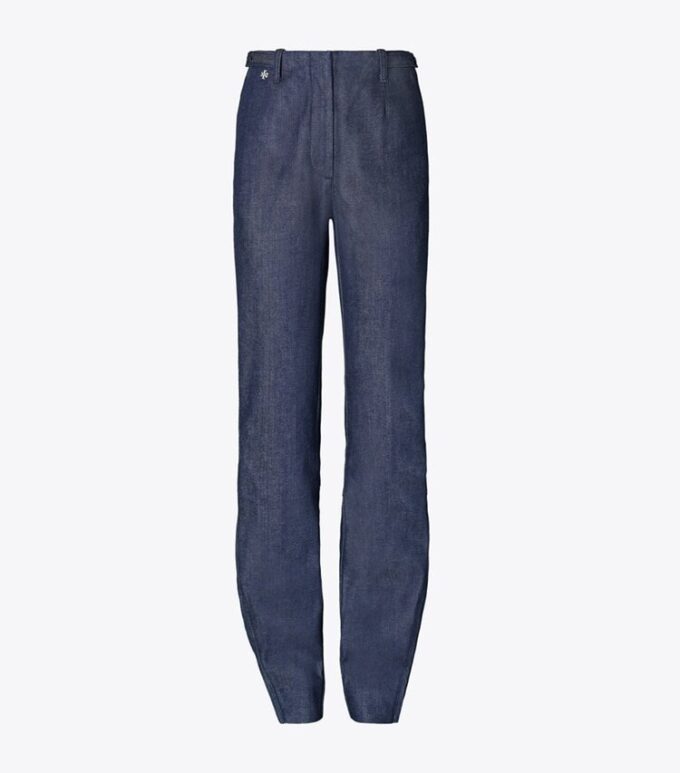 Ankle-Zip Cotton Jeans