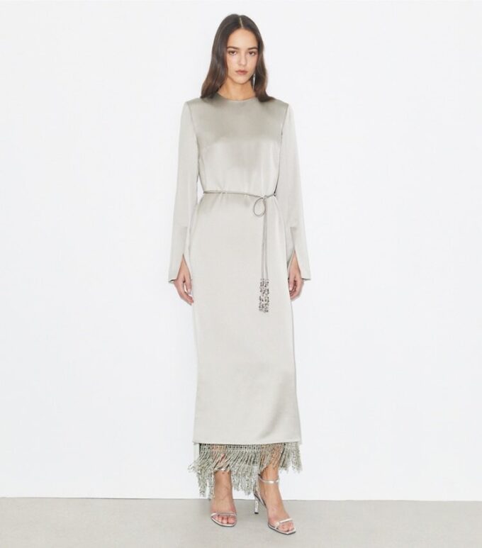Asymmetric Crepe Dress