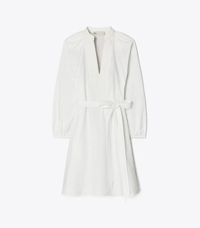 Balloon Sleeve Cotton Tunic Dress Balloon Sleeve Cotton Tunic Dress