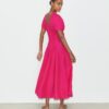 Balloon Sleeve Linen Dress Balloon Sleeve Linen Dress