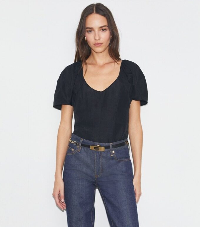 Balloon Sleeve Viscose Top Balloon Sleeve Viscose Top