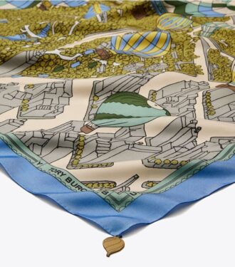 Balloons In The Sky Silk Square Scarf Balloons In The Sky Silk Square Scarf