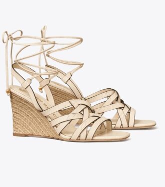 Basket-Weave Espadrille Wedge