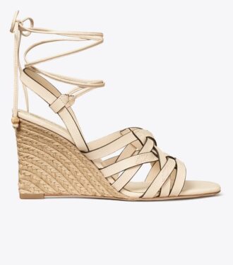 Basket-Weave Espadrille Wedge