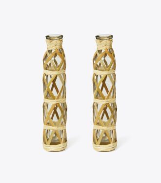 Basketweave Vase, Set Of 2