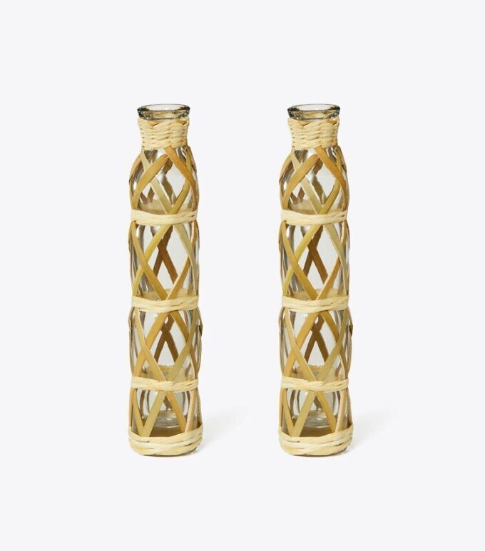 Basketweave Vase, Set Of 2 Basketweave Vase, Set Of 2