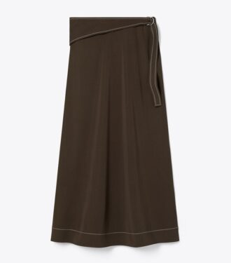 Belted Jersey Skirt