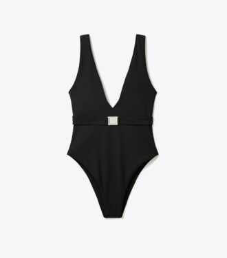 Belted Logo Swimsuit