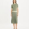 Box Pleated Jacquard Skirt Box Pleated Jacquard Skirt