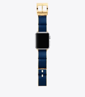 Buddy Bangle Band For Apple Watch®, Gold-Tone/Navy, 38 Mm X 40 Mm