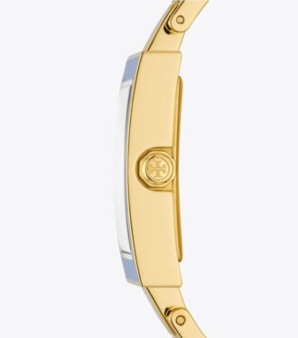 Buddy Bangle Watch, Gold-Tone/Multi-Color Stainless Steel, 26 X 32 Mm