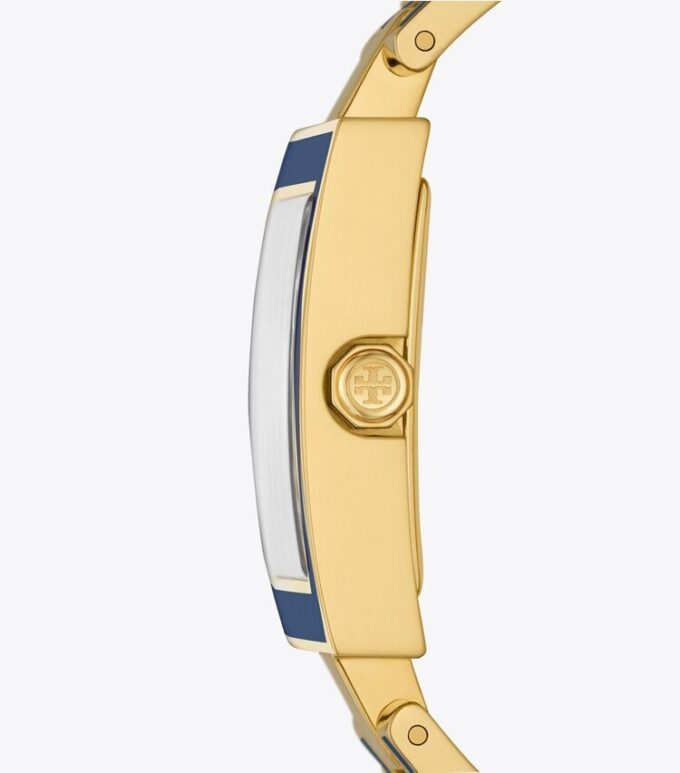 Buddy Bangle Watch, Navy/Gold-Tone Stainless Steel, 25 X 32mm Buddy Bangle Watch, Navy/Gold-Tone Stainless Steel, 25 X 32mm