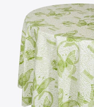 Butterfly Batik Round Tablecloth, 108″