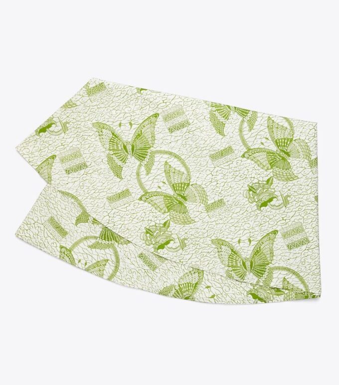 Butterfly Batik Round Tablecloth, 120″