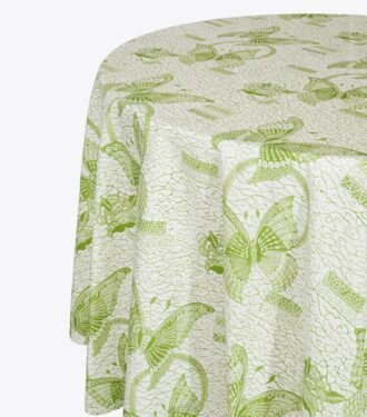 Butterfly Batik Round Tablecloth, 120″