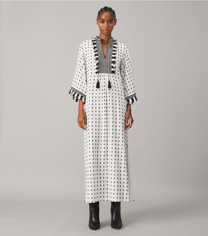 Caftan With Sweater Tassels Caftan With Sweater Tassels