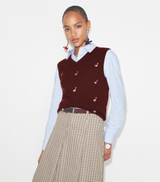 Cashmere Birdie Sweater Vest