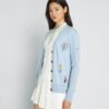 Cashmere Embroidered Golf Cardigan Cashmere Embroidered Golf Cardigan