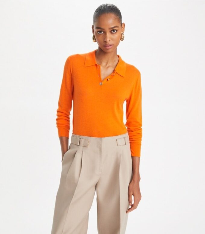 Cashmere Long-Sleeve Polo Cashmere Long-Sleeve Polo