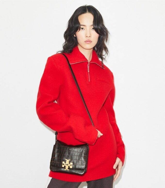 Charlie Croc-Embossed Shoulder Bag Charlie Croc-Embossed Shoulder Bag