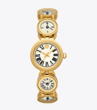 Clock Watch, Gold-Tone Stainless Steel
