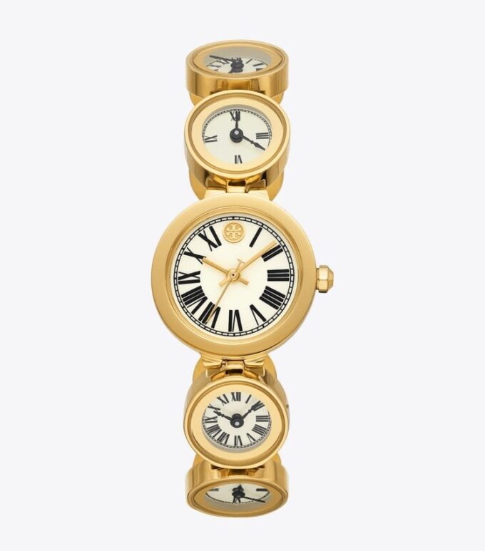 Clock Watch, Gold-Tone Stainless Steel Clock Watch, Gold-Tone Stainless Steel