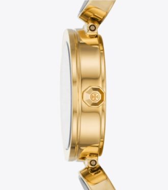 Clock Watch, Gold-Tone Stainless Steel