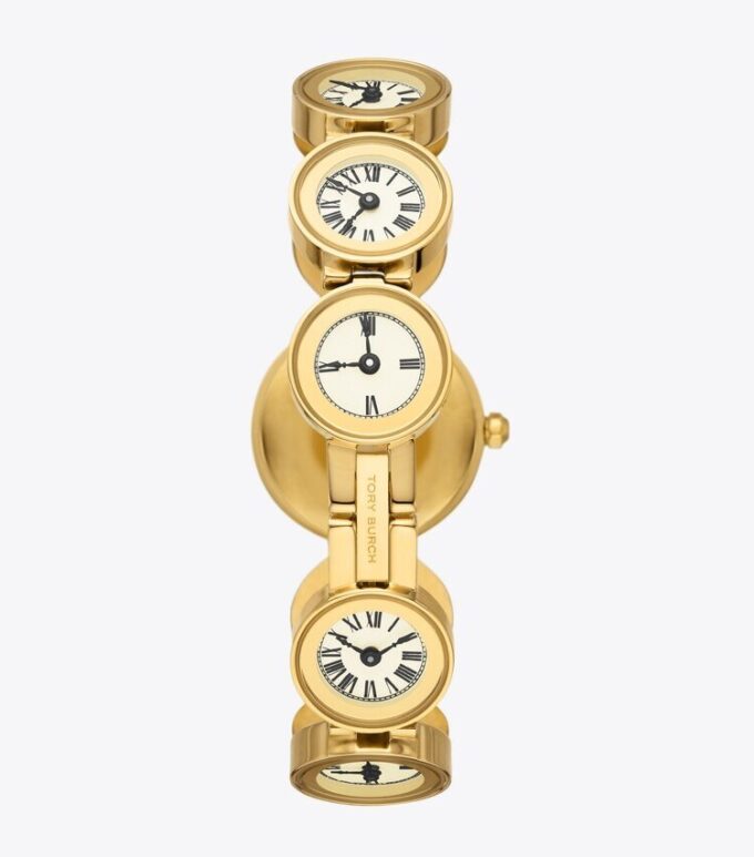 Clock Watch, Gold-Tone Stainless Steel Clock Watch, Gold-Tone Stainless Steel