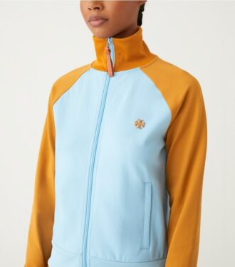 Color-Block Double Knit Track Jacket