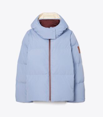 Color-Block Hooded Down Jacket