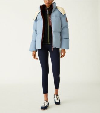 Color-Block Hooded Down Jacket