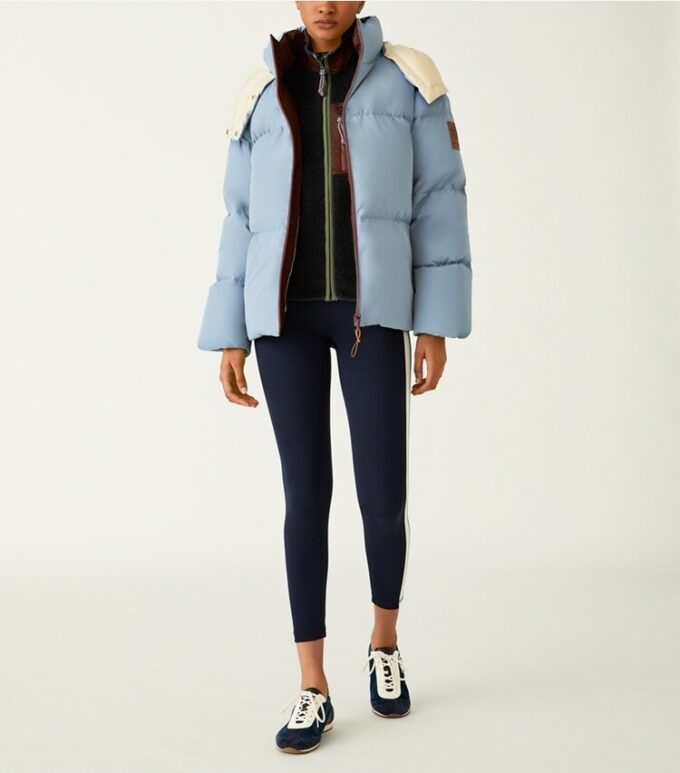 Color-Block Hooded Down Jacket