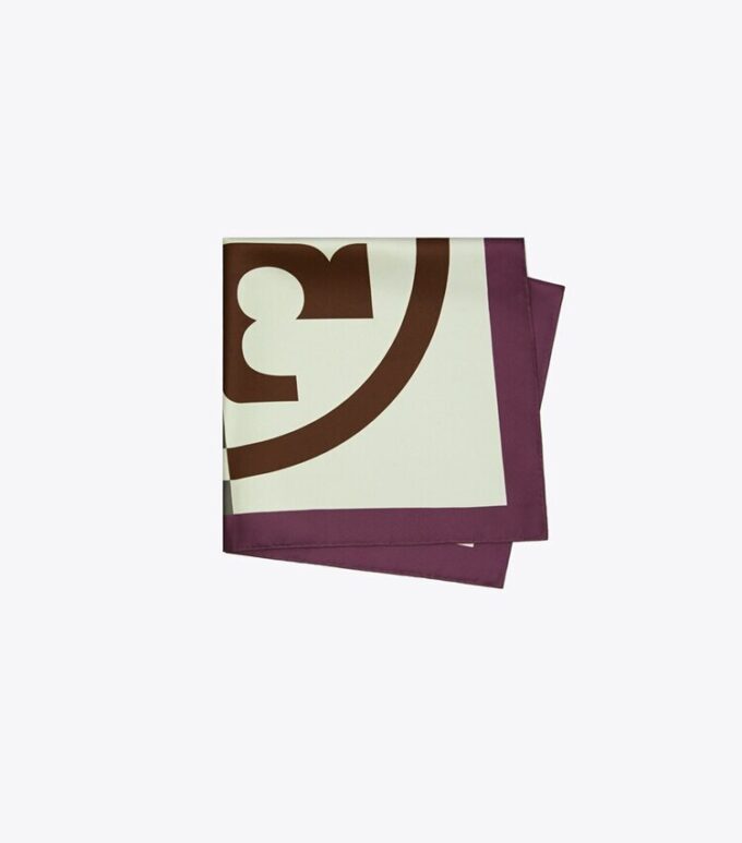 Colorblock Logo Silk Neckerchief