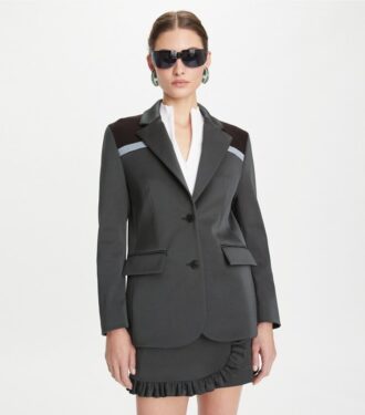 Colorblock Stretch Blazer