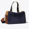 Colorblock Suede Satchel