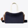 Colorblock Suede Satchel