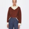 Contrast Collar Wool Sweater Contrast Collar Wool Sweater