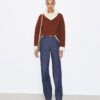 Contrast Collar Wool Sweater Contrast Collar Wool Sweater