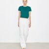 Contrast-Trim Short-Sleeve Sweater Contrast-Trim Short-Sleeve Sweater