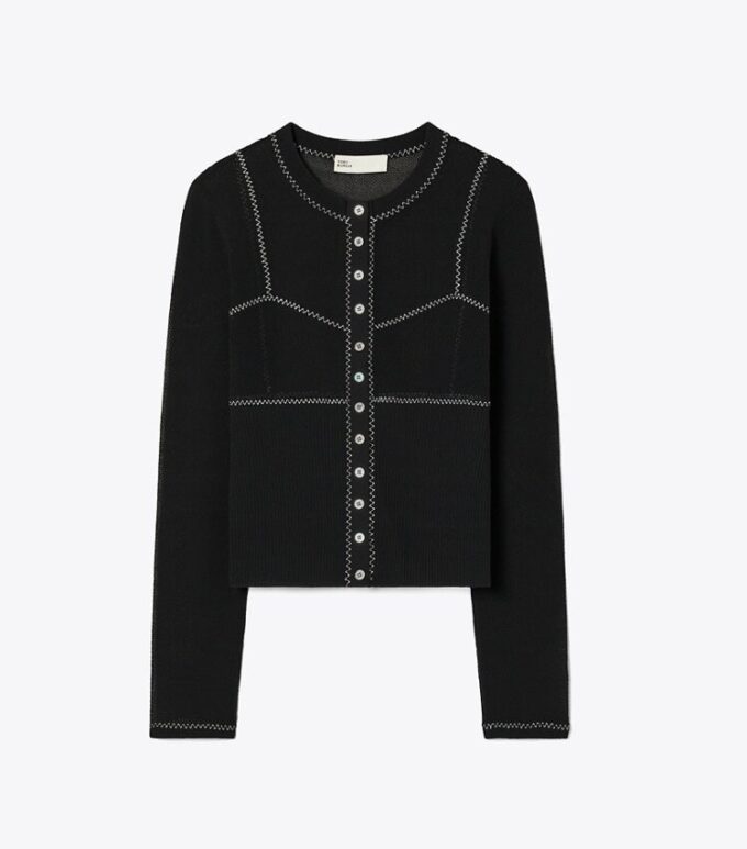Cotton And Nylon Mesh Cardigan Cotton And Nylon Mesh Cardigan