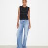 Cotton And Nylon Mesh Top Cotton And Nylon Mesh Top